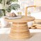 Bali & Pari Bella Modern Bohemian Natural Rattan and Mahogany Wood Coffee Table 243-13564-ZORO - alternate 6